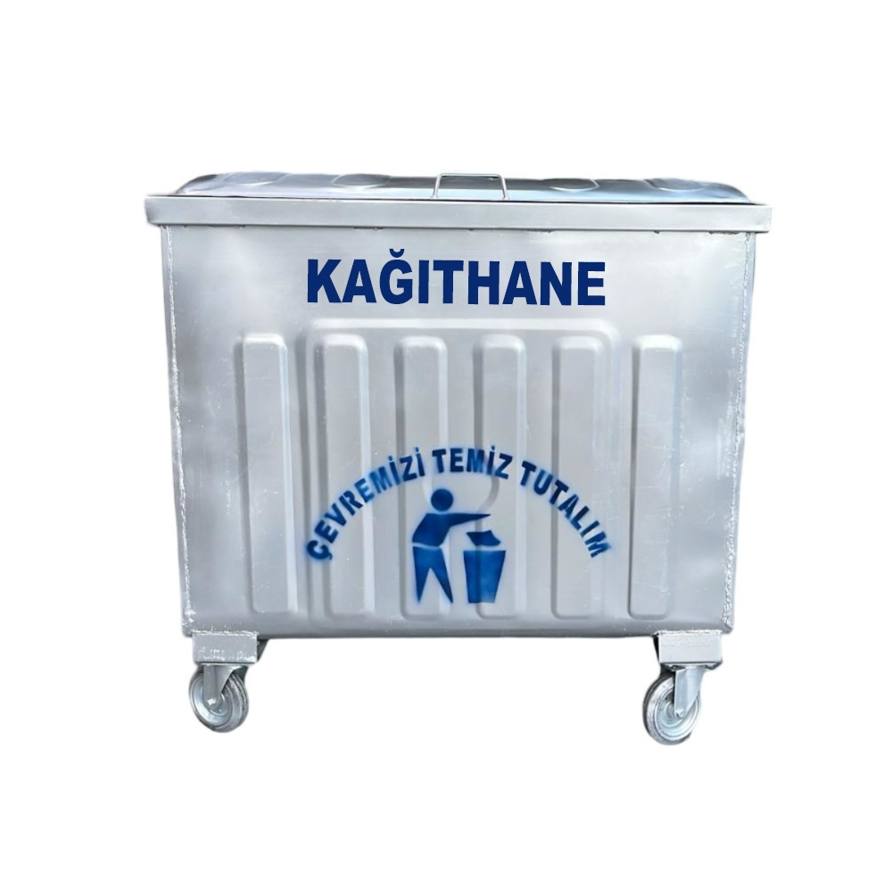 Kağıthane 800 Litre Metal Çöp Konteyneri